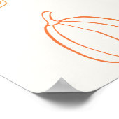 Little Pumpkin Fall Doodle Babydusche Willkommen Poster (Ecke)