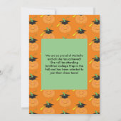 Little Pumpkin Fall Elementary Graduation Party Einladung (Rückseite)