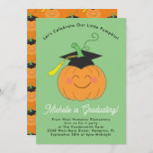 Little Pumpkin Fall Elementary Graduation Party Einladung (Vorne/Hinten)