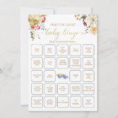 Little Pumpkin Fall Finde das Baby Bingo Spiel Einladung (Vorderseite)