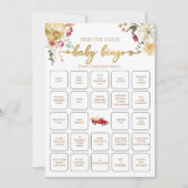 Little Pumpkin Fall Finde das Baby Bingo Spiel Einladung (Vorderseite)