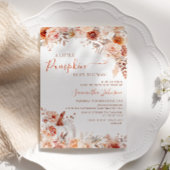Little Pumpkin Fall Floral Baby Dusche Einladung