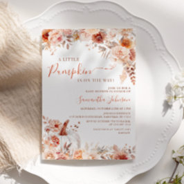 Little Pumpkin Fall Floral Baby Dusche Einladung
