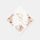 Little Pumpkin Fall Floral Baby Dusche Serviette (Ecke)