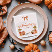 Little Pumpkin Fall Floral Baby Dusche Serviette