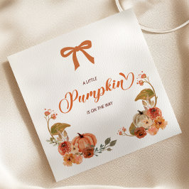 Little Pumpkin Fall Floral Baby Dusche Serviette