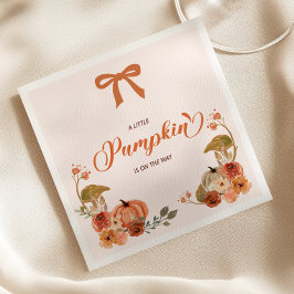Little Pumpkin Fall Floral Baby Dusche Serviette