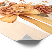 Little Pumpkin Fall Floral Baby Shower Welcome Poster (Ecke)