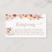 Little Pumpkin Fall Floral Books for Baby Begleitkarte (Vorderseite)