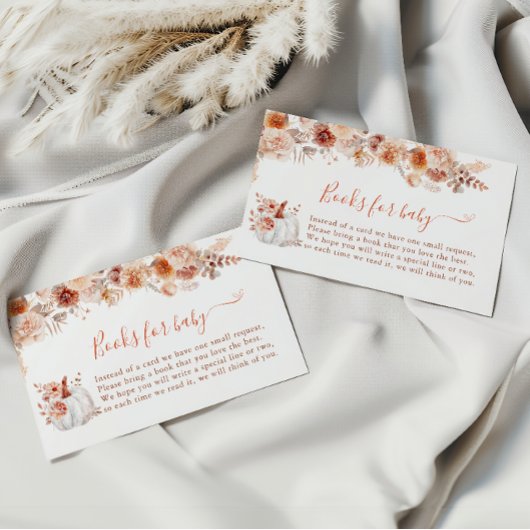 Little Pumpkin Fall Floral Books for Baby Begleitkarte