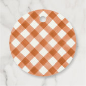 Little Pumpkin Fall Floral Neutral Baby Dusche Geschenkanhänger (Rückseite)