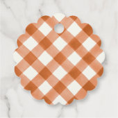 Little Pumpkin Fall Floral Neutral Baby Dusche Geschenkanhänger (Rückseite)