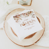 Little Pumpkin Fall Floral Rustic Baby Dusche Serviette