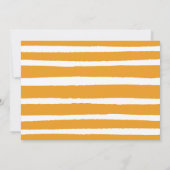 Little Pumpkin Fall Foto erster Geburtstag Einladung (Rückseite)