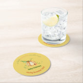 Little Pumpkin Fall Gender Neutral Baby Dusche Runder Pappuntersetzer (Vor Ort)