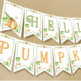 Little Pumpkin Fall Gender Neutral Baby Dusche Wimpelkette