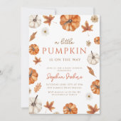 Little Pumpkin fall Gender Neutral Baby Shower Inv Einladung (Vorderseite)