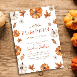 Little Pumpkin fall Gender Neutral Baby Shower Inv Einladung