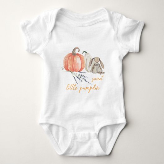 Little Pumpkin Fall Girl Babydusche Baby Strampler (Vorderseite)