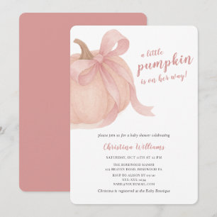 Little Pumpkin Fall Girl Babydusche Einladung