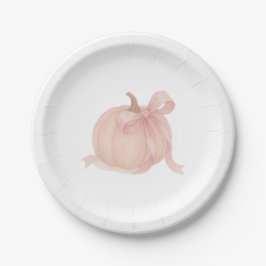 Little Pumpkin Fall Girl Babydusche Pappteller