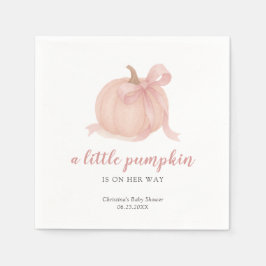 Little Pumpkin Fall Girl Babydusche Serviette