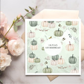 Little Pumpkin Fall Green Geburtstag Serviette