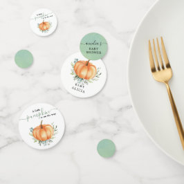 Little Pumpkin Fall Greenerage Foliage Baby Shower Konfetti