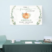 Little Pumpkin Fall Greenery Gold Baby Dusche Banner (Messeveranstaltung)