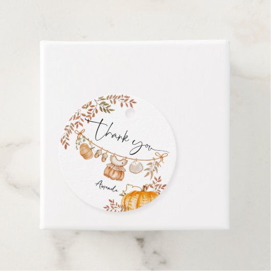 Little Pumpkin Fall Herbstdusche Danke Geschenkanhänger (Beispiel)