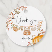 Little Pumpkin Fall Herbstdusche Danke Geschenkanhänger (Vorderseite)