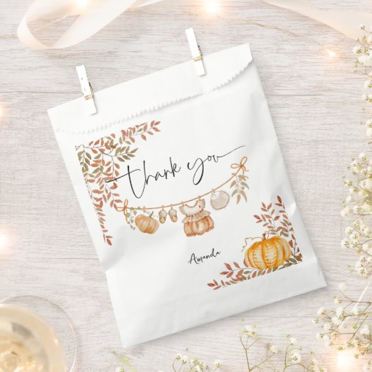 Little Pumpkin Fall Herbstdusche Danke Geschenktütchen (Ausgeschnitten)