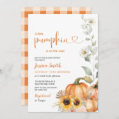 Little Pumpkin Fall Herbstdusche Einladung (Vorne/Hinten)