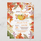 Little Pumpkin Fall Herbstdusche Einladung (Vorne/Hinten)