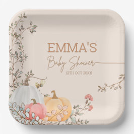 Little Pumpkin Fall Herbstdusche Pappteller