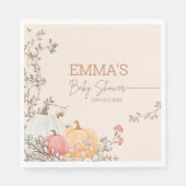 Little Pumpkin Fall Herbstdusche Serviette (Vorderseite)