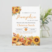 Little Pumpkin Fall Herbstsonnendusche Einladung (Stehend Vorderseite)