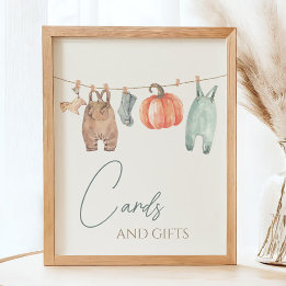 Little Pumpkin Fall Kleidung Boy Cards und Geschen Poster