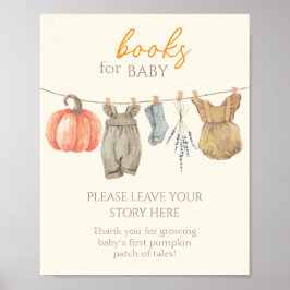 Little Pumpkin Fall Kleidung Girl Books for Baby Poster