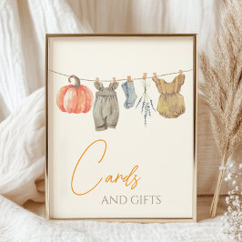 Little Pumpkin Fall Kleidung Girl Cards und Gesche Poster