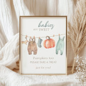 Little Pumpkin Fall Kleidung Junge Babies sind süß Poster