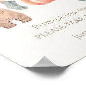 Little Pumpkin Fall Kleidung Junge Babies sind süß Poster (Ecke)