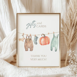 Little Pumpkin Fall Kleidung Jungs Geschenke und K Poster
