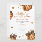 Little Pumpkin Fall Minimalistisch Retro Leopard B Einladung (Vorderseite)