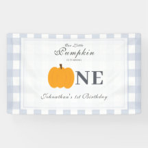 Little Pumpkin Fall Pastel Blue Erster Geburtstag