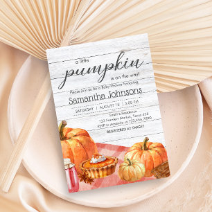 Little Pumpkin Fall Picnic Baby Dusche Einladung