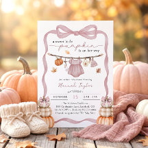 Little Pumpkin Fall Pink Girl Babydusche