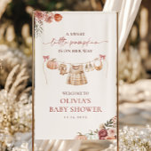 Little Pumpkin Fall Pink Girl Babydusche Willkomme Banner