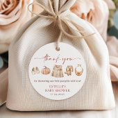 Little Pumpkin Fall Pink Girl Duschgeschenk Geschenkanhänger