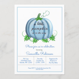 Little Pumpkin Fall Pumpkin Baby Baby Baby Dusche Einladung